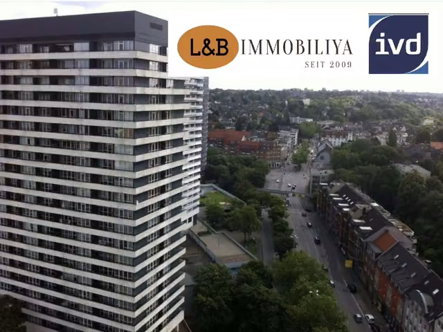 Apartamento alquilado en planta 14 con balcón en Mülheim an der Ruhr